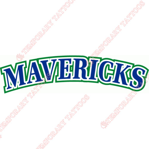 Dallas Mavericks Customize Temporary Tattoos Stickers NO.966